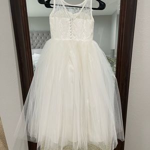 Off White flower girl dress